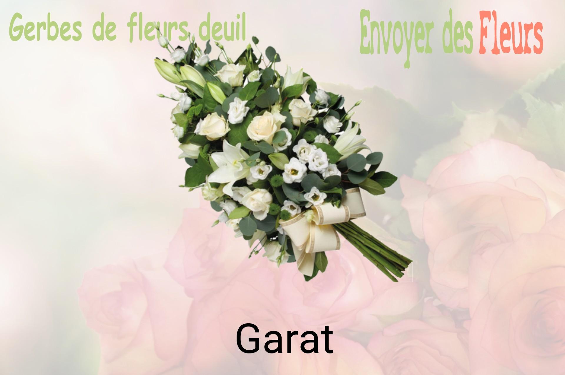 Gerbe de fleurs de deuil livrée à Garat
